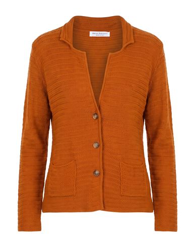 Amina Rubinacci Woman Cardigan Orange Size 12 Wool