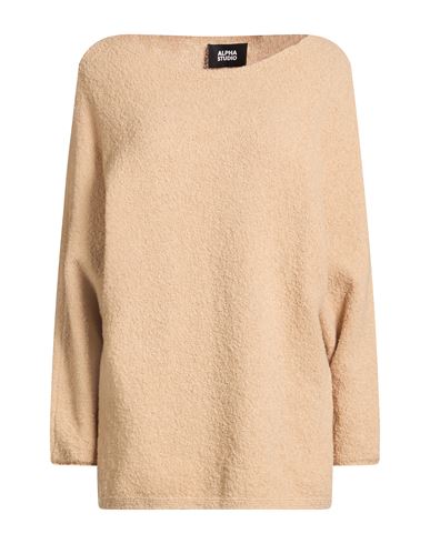 Alpha Studio Woman Sweater Camel Size 6 Wool, Polyamide In Beige