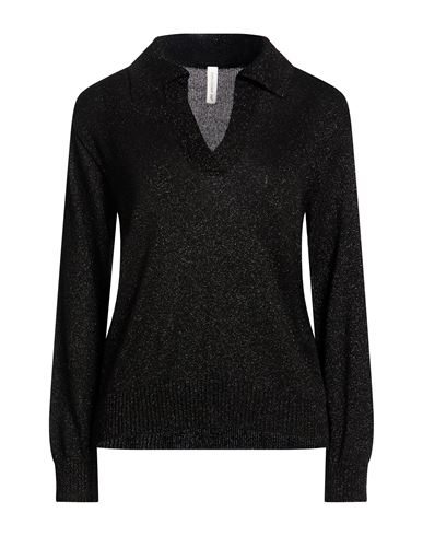 Tensione In Woman Sweater Black Size Onesize Viscose, Metal Fiber