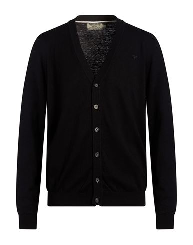 Fred Mello Man Cardigan Black Size S Cotton, Wool In Red