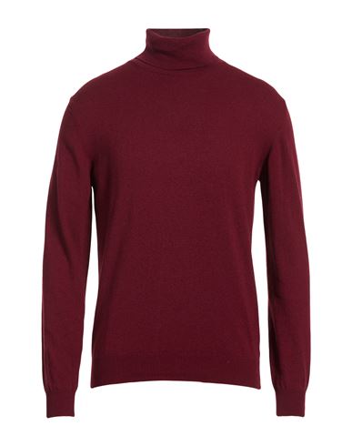 Roda Man Turtleneck Burgundy Size L Polyamide, Viscose, Wool, Cashmere In Red