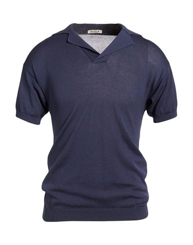 Roda Man Polo Shirt Midnight Blue Size S Cotton