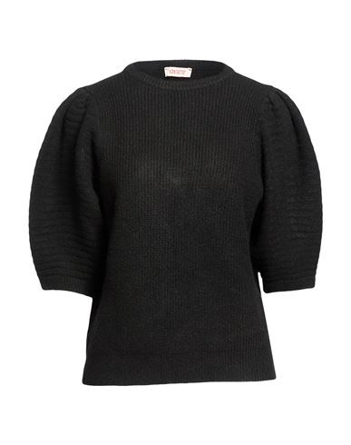 Kontatto Woman Sweater Black Size Onesize Acrylic, Polyamide, Polyester, Wool, Viscose