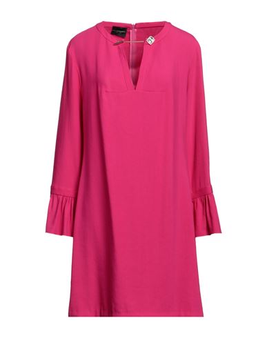 Atos Lombardini Woman Short Dress Fuchsia Size 8 Viscose, Polyester In Pink