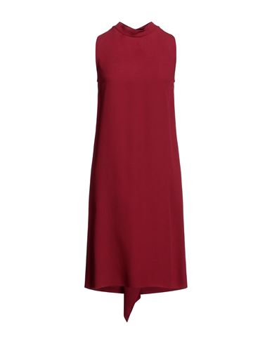 Seventy Sergio Tegon Woman Midi Dress Burgundy Size 4 Acetate, Viscose In Red