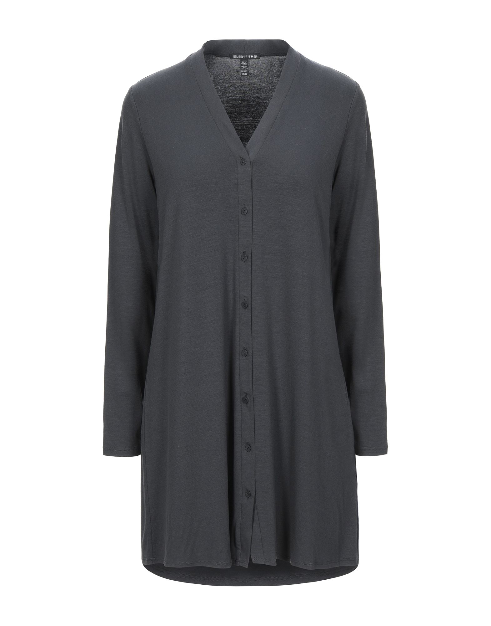 《セール開催中》EILEEN FISHER レディース ミニワンピース＆ドレス スチールグレー XS 指定外繊維（テンセル)® 93% / ポリウレタン 7%