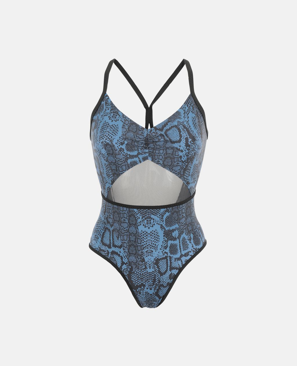 Stella Mccartney Blue Aeroready Swimsuit In Black
