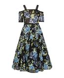 MARCHESA NOTTE Damen Midikleid Farbe Schwarz Gr��e 1