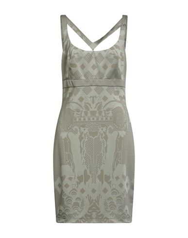 Versace Jeans Woman Mini Dress Military Green Size 12 Polyamide, Viscose, Elastane In Green