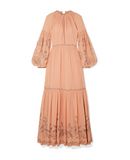 ULLA JOHNSON Damen Langes Kleid Farbe Pfirsich Größe 4