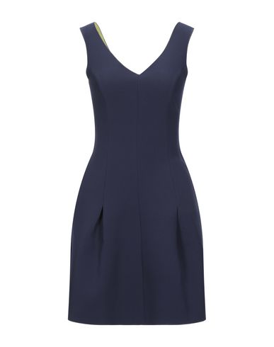 Cavalli Class Woman Short dress Midnight blue Size 6 Acetate, Polyamide