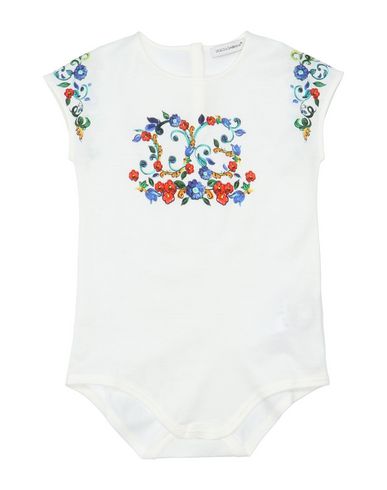 Dolce & Gabbana Newborn Girl Baby Bodysuit White Size 3 Cotton In Neutral