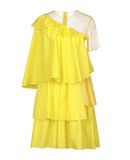HOUSE OF HOLLAND Damen Knielanges Kleid Farbe Gelb Gr��e 4