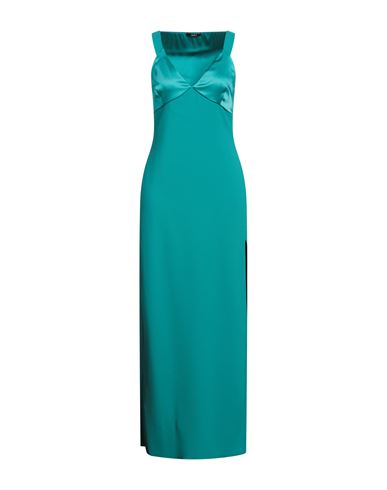 Woman Maxi dress Turquoise Size 4 Acetate, Viscose, Elastane