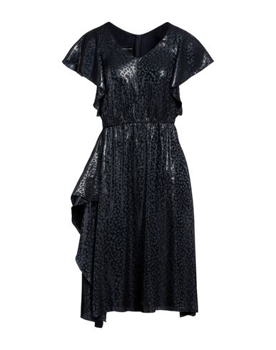 Emporio Armani Woman Midi Dress Midnight Blue Size 6 Mulberry Silk, Polyamide