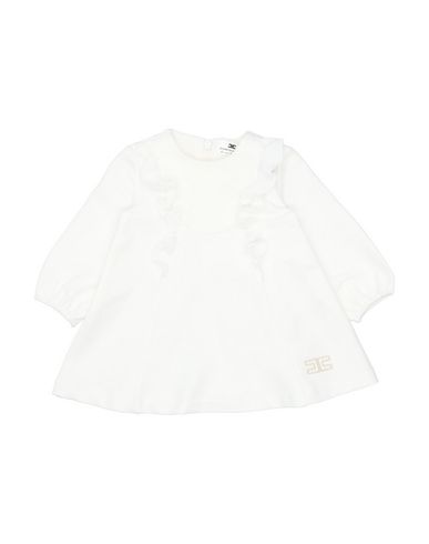 Elisabetta Franchi Newborn Girl Baby Jumpsuits White Size 1 Cotton, Elastane, Polyester