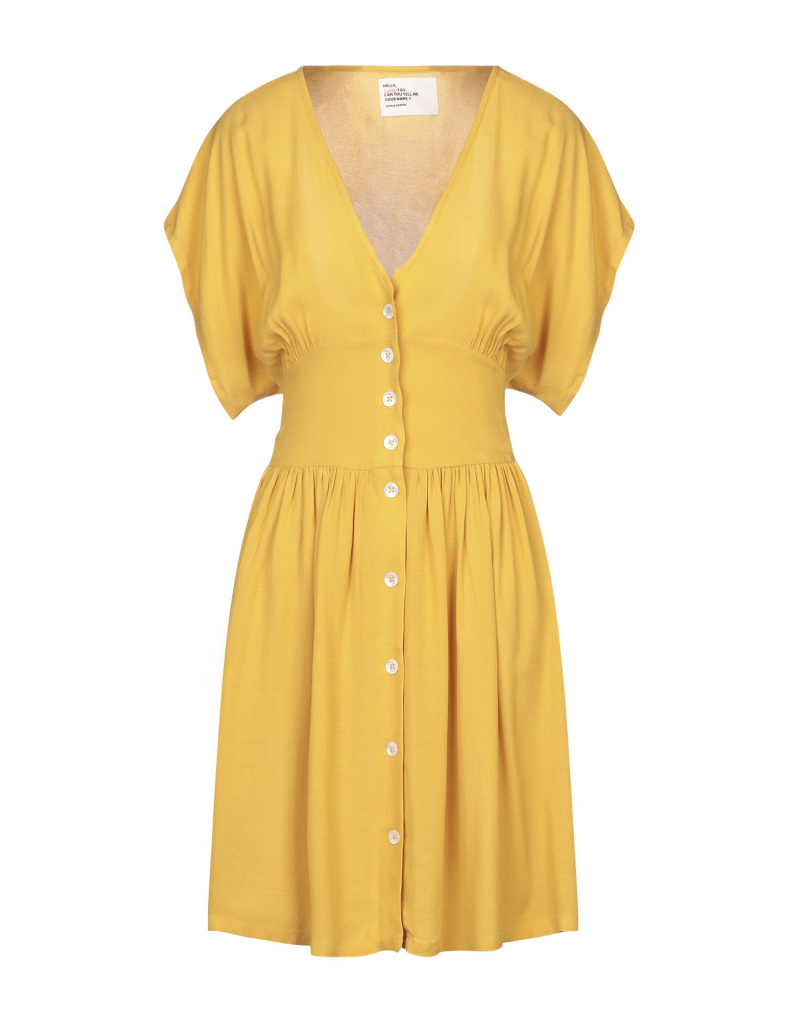 Leon & Harper Short Dresses In Yellow