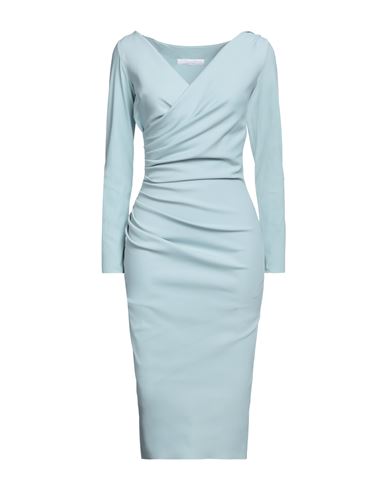 Chiara Boni La Petite Robe Woman Midi Dress Sky Blue Size 4 Viscose, Polyamide, Elastane