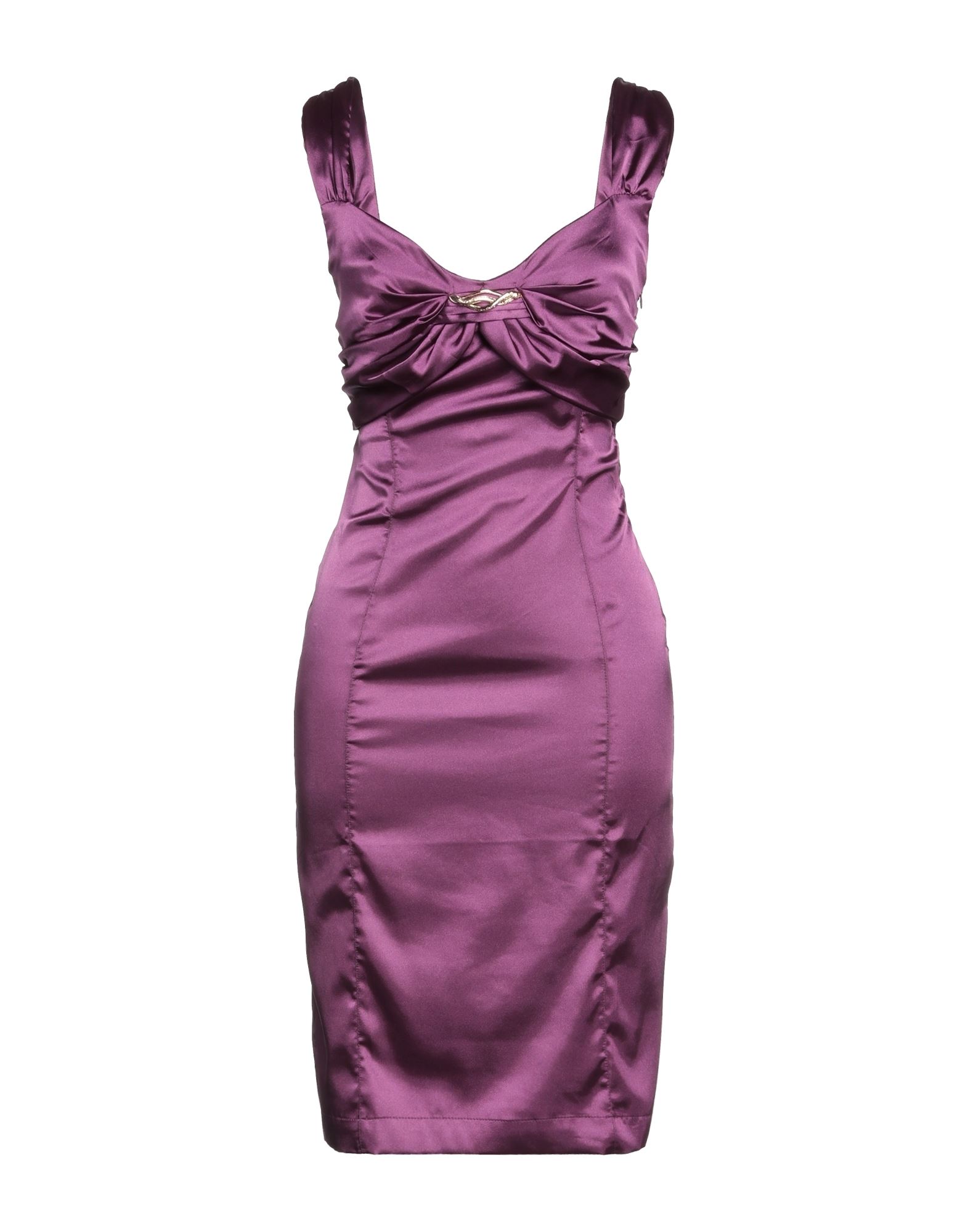 Shop Roberto Cavalli Woman Midi Dress Dark Purple Size 2 Polyester, Elastane
