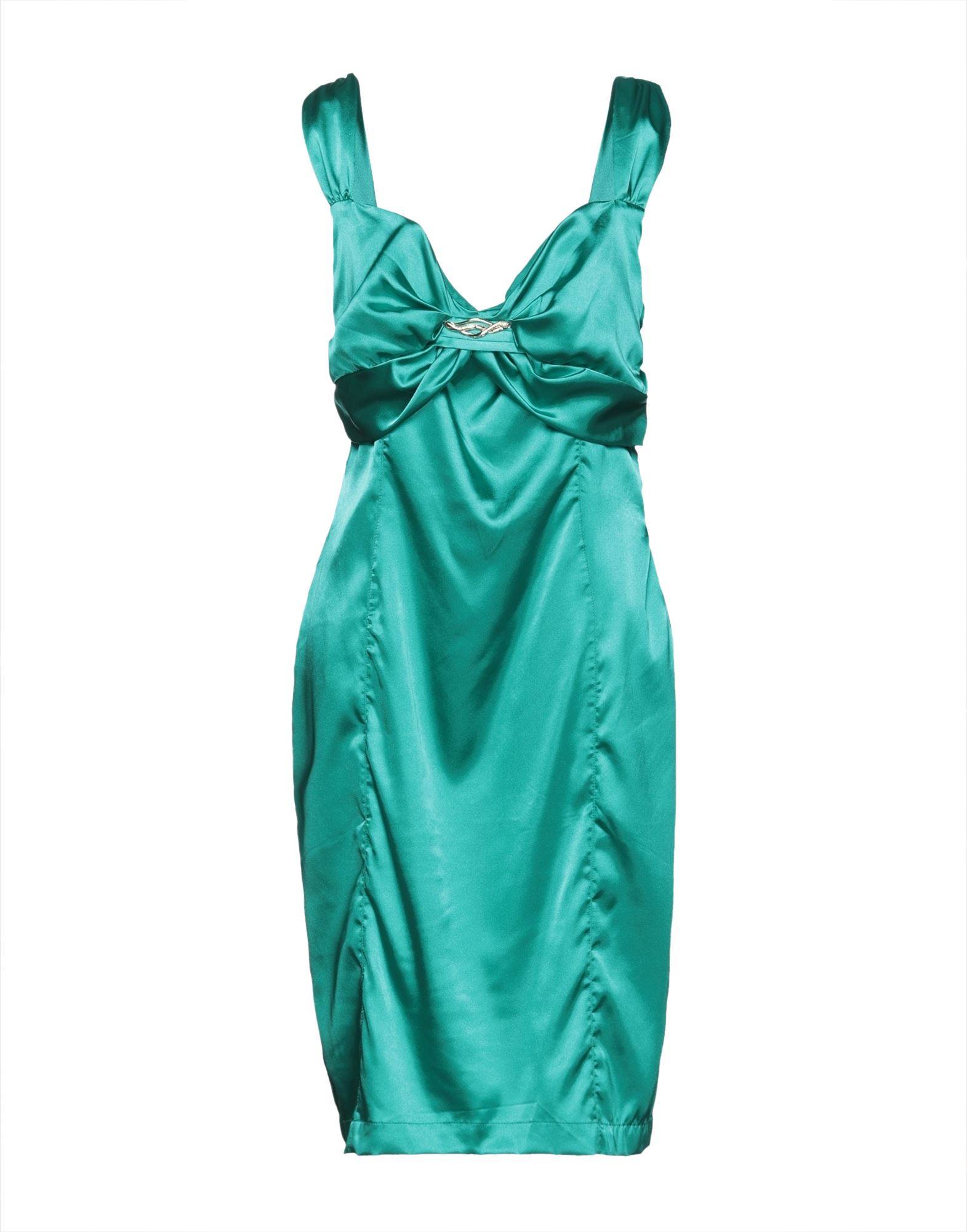 Shop Roberto Cavalli Woman Midi Dress Emerald Green Size 10 Polyester, Elastane