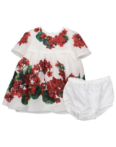 Dolce & Gabbana Newborn Girl Baby Dress White Size 3 Silk, Polyester