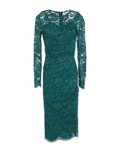 Elisabetta Franchi Woman Midi Dress Dark Green Size 2 Polyamide, Viscose In Dark Green