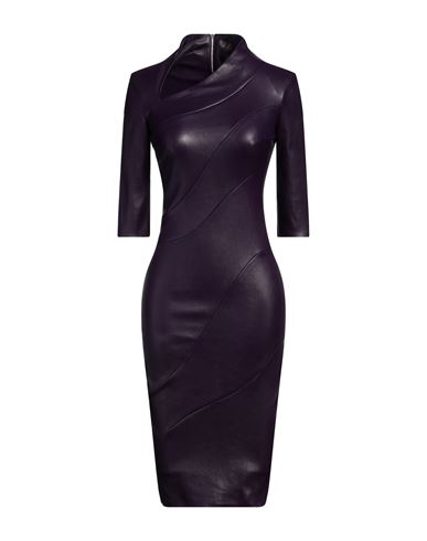 Shop Jitrois Woman Midi Dress Purple Size 6 Lambswool
