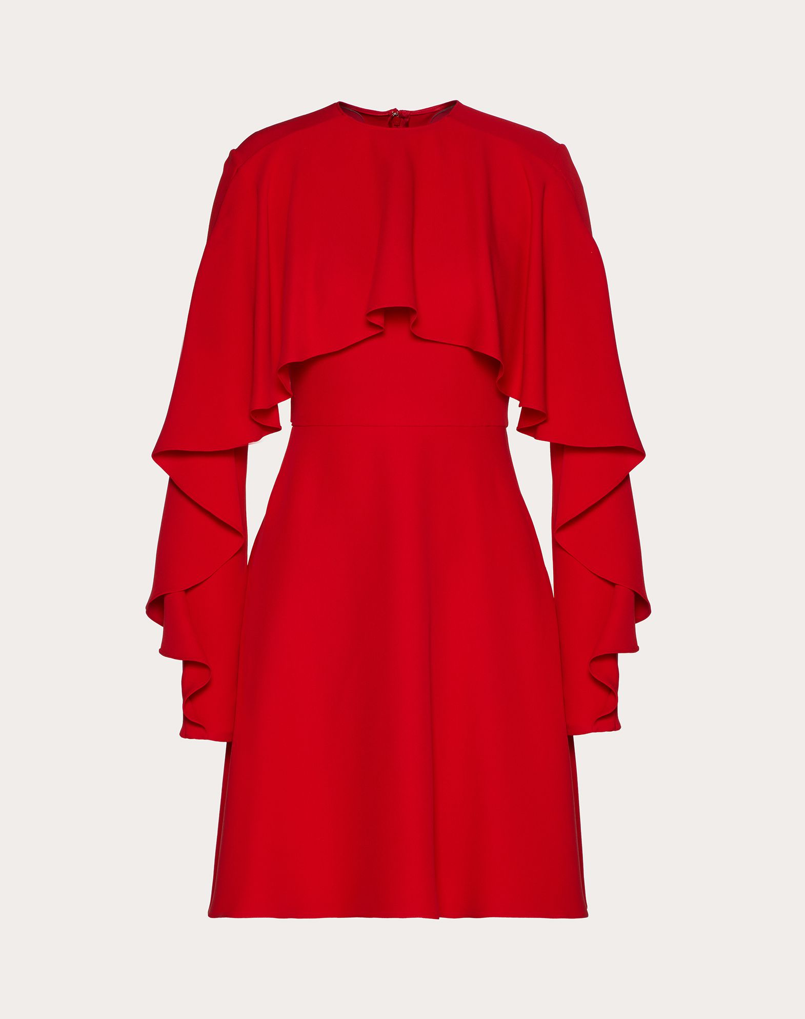 Valentino Short Cady Couture Dress In Red