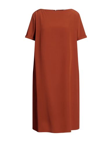 Aspesi Woman Midi Dress Rust Size 2 Silk In Red