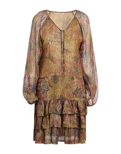 Mes Demoiselles Woman Mini Dress Sage Green Size 6 Viscose, Polyamide In Green