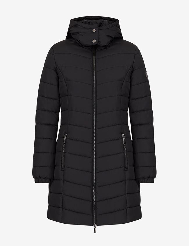 Armani Exchange Giubbotto Puffer Nero Poliestere Riciclato