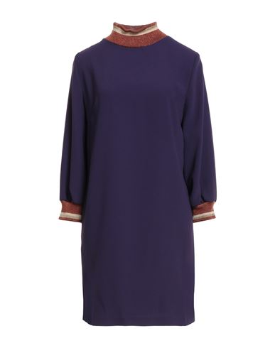 Hanita Woman Mini Dress Purple Size S Polyester In Purple
