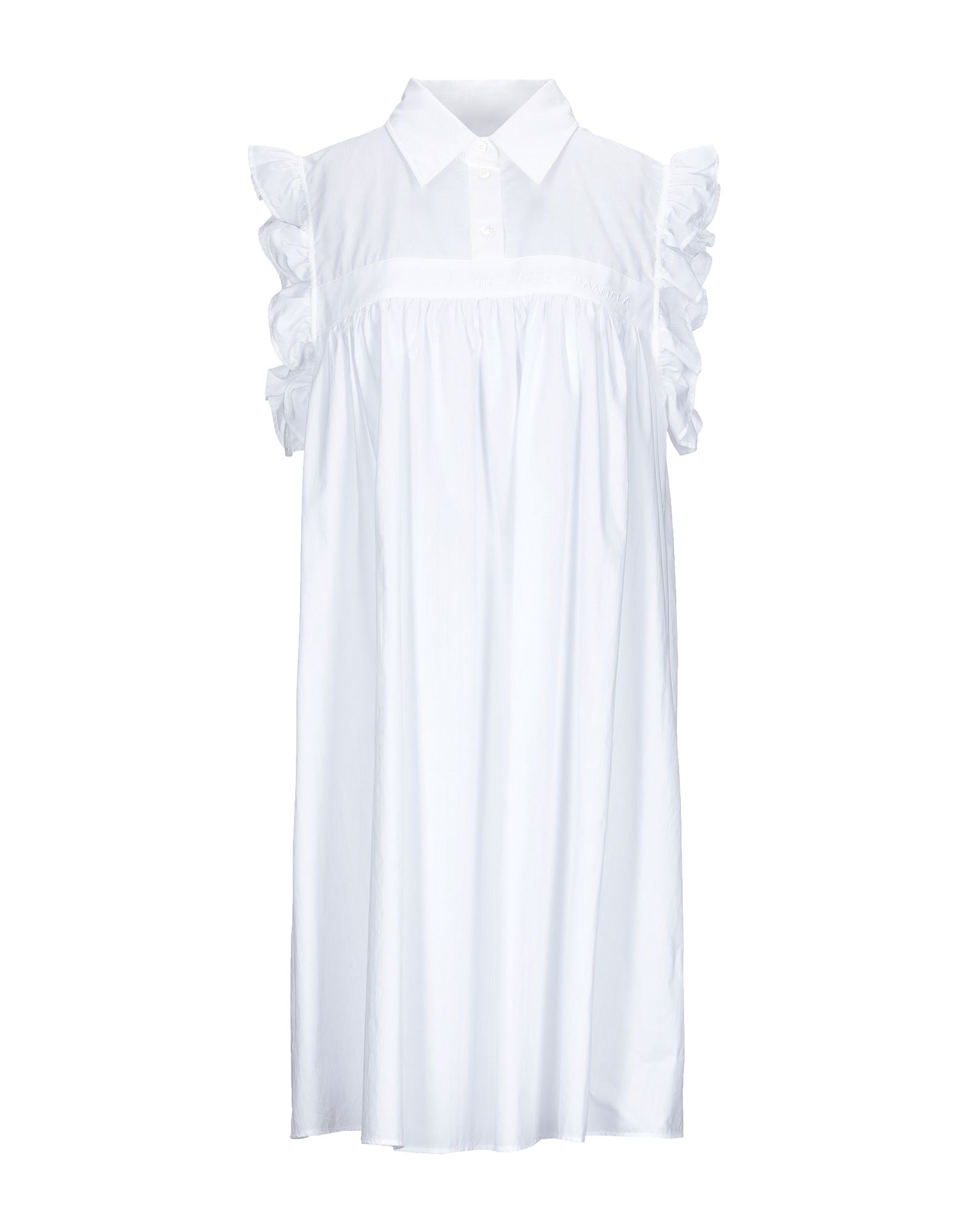 ＜YOOX＞ MM6 MAISON MARGIELA レディース ミニワンピース＆ドレス ホワイト 36 コットン 100%