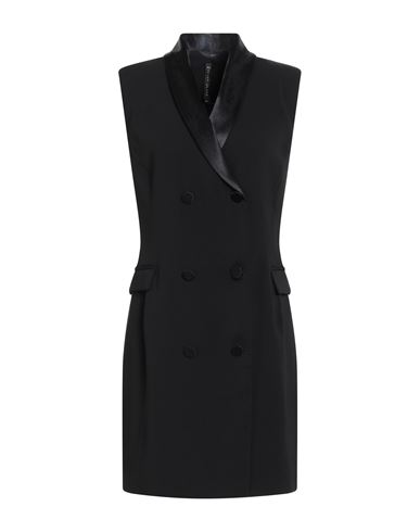 Manila Grace Woman Mini Dress Black Size 8 Polyester, Elastane In Black