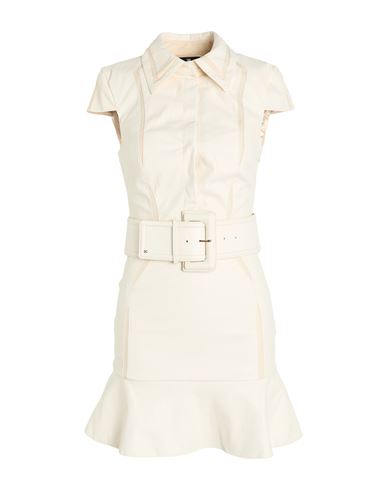 Elisabetta Franchi Woman Mini Dress Cream Size 2 Polyester, Polyurethane, Polyamide, Elastane In Neutral