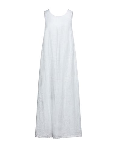120% Woman Long Dress Light Grey Size 2 Linen