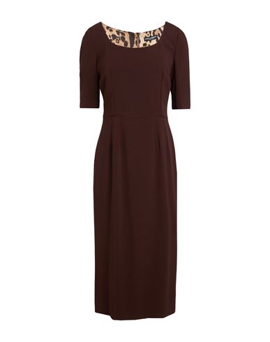Dolce & Gabbana Woman Midi Dress Brown Size 8 Viscose, Acetate, Elastane