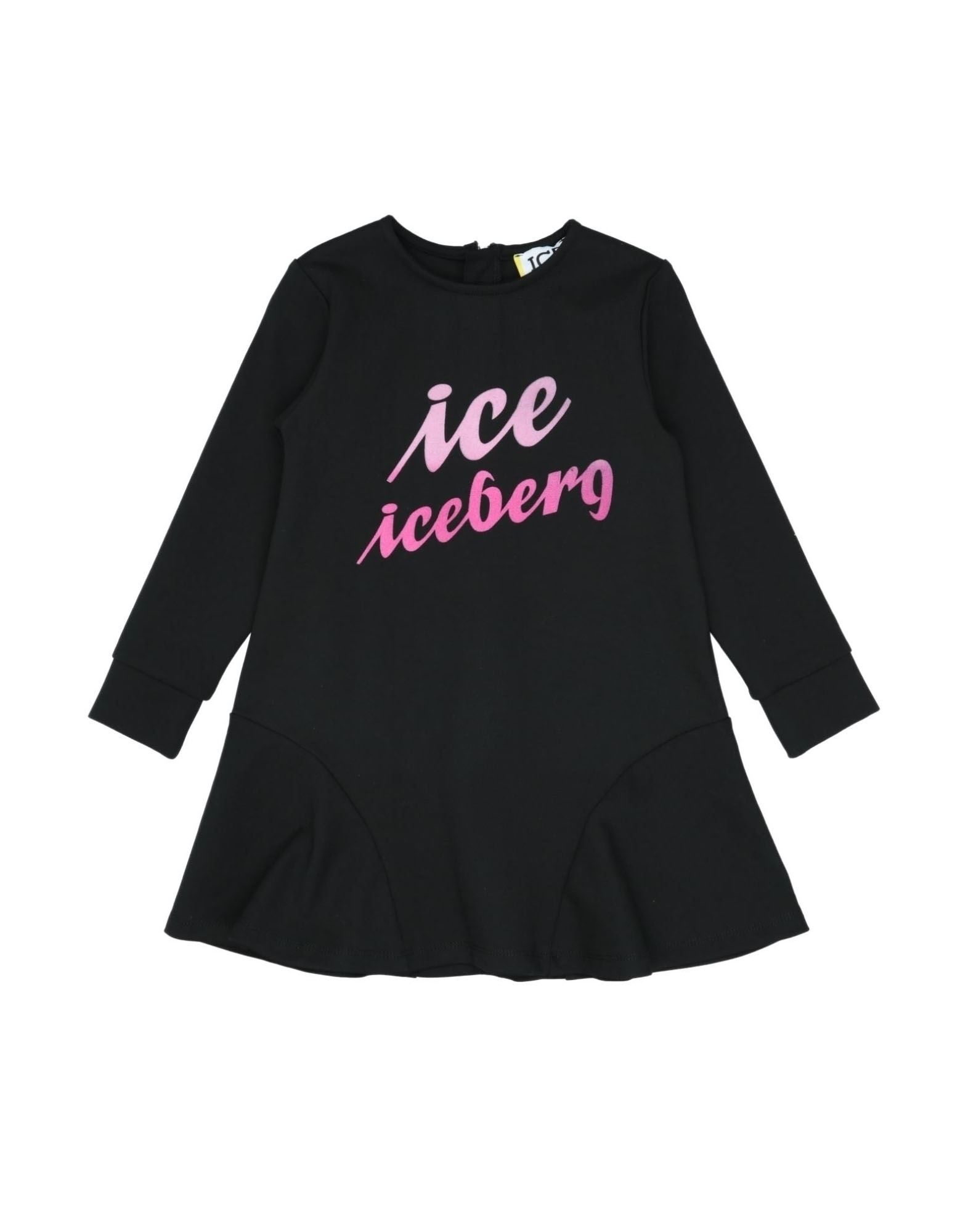 ＜YOOX＞ ★27%OFF！ICE ICEBERG ガールズ 3-8 歳 キッズワンピース ブラック 5 レーヨン 72% / PES - ポリエーテルサルフォン 24% / ポリウレタン 4%画像