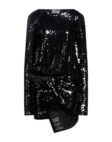 Versace Jeans Couture Woman Mini Dress Black Size 6 Polyamide, Elastane, Acrylic