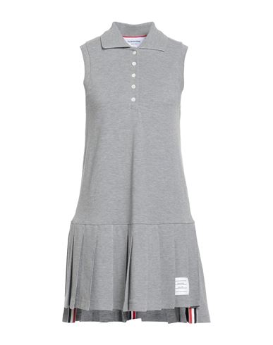 Thom Browne Woman Short Dress Light Grey Size 6 Cotton