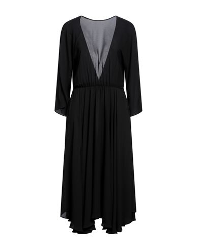Jucca Woman Midi Dress Black Size 6 Polyester