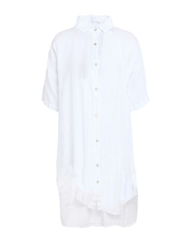 Crossley Woman Shirt White Size L Linen In Black