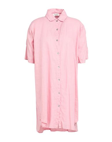 Crossley Woman Shirt Pink Size L Linen In Pink