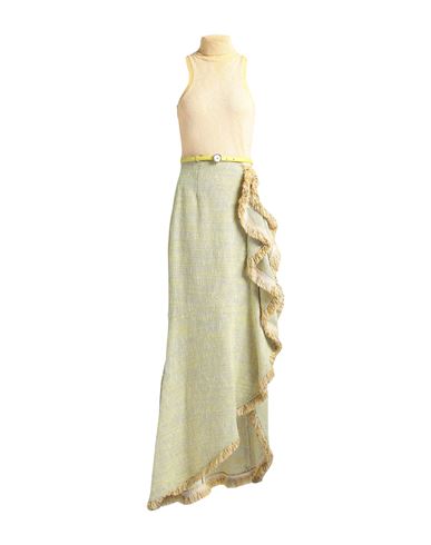 Elisabetta Franchi Woman Midi Dress Yellow Size 4 Cotton, Viscose, Polyester, Acrylic In Multi