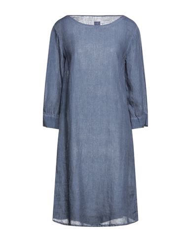 120% Woman Midi Dress Navy Blue Size 6 Linen