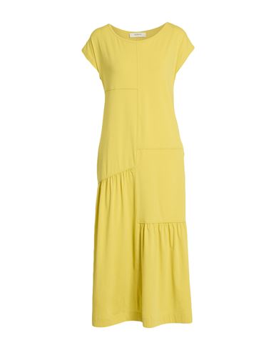 Alpha Studio Woman Midi Dress Yellow Size 6 Cotton, Elastane