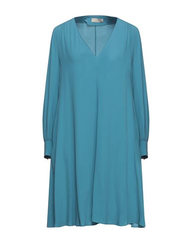 Woman Mini dress Turquoise Size 4 Polyester