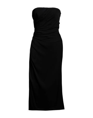 Shop Dolce & Gabbana Woman Midi Dress Black Size 12 Silk, Elastane