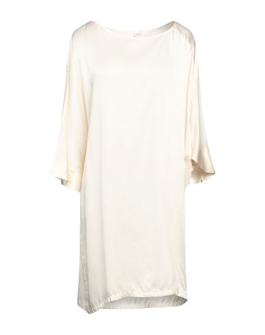 Shop Rossopuro Woman Mini Dress Ivory Size Xs Viscose In White
