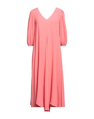 Jucca Woman Maxi Dress Salmon Pink Size 2 Acetate, Silk
